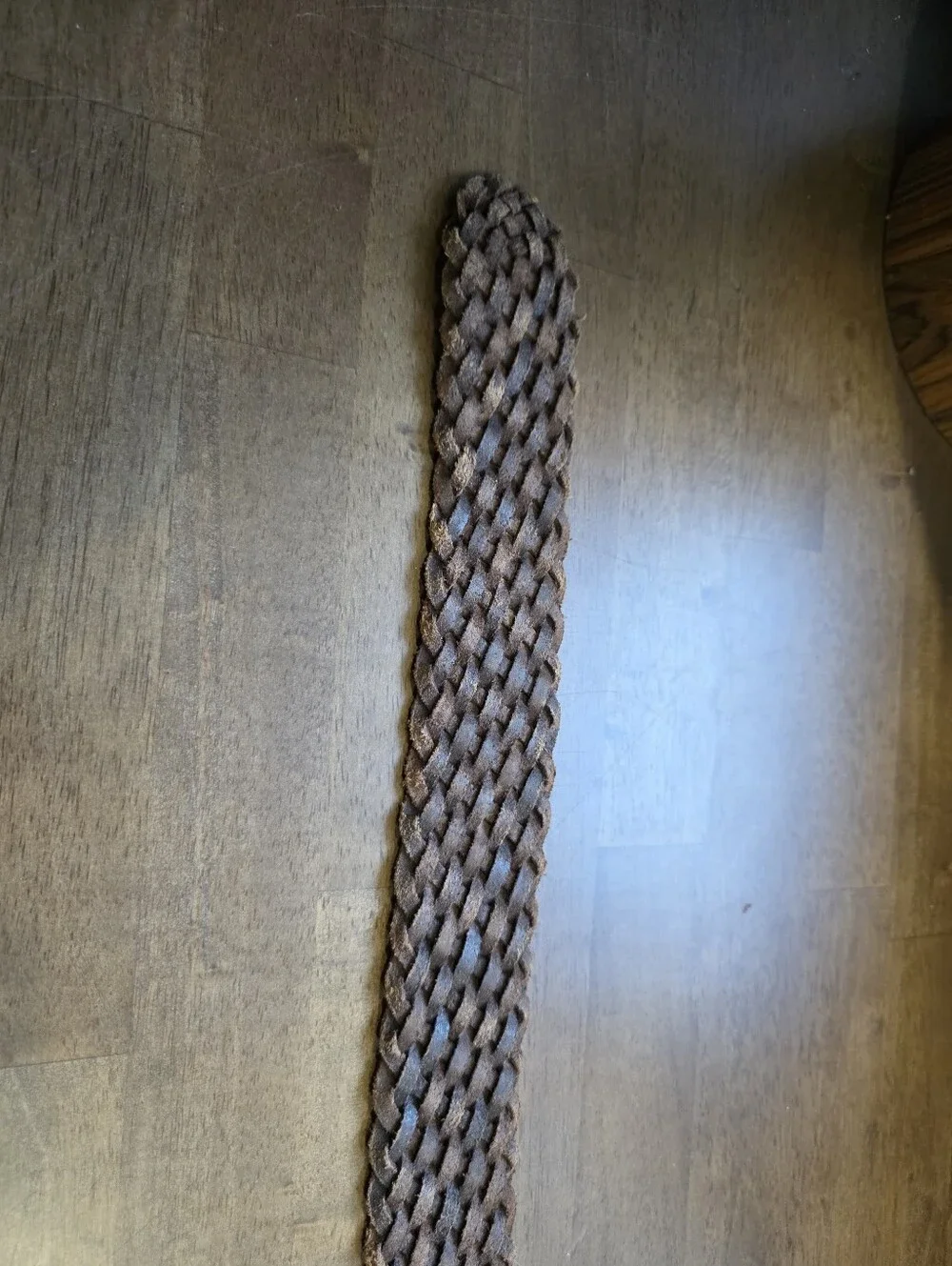 Michael Kors Braided Brown Belt with Gold Buckle Size Small